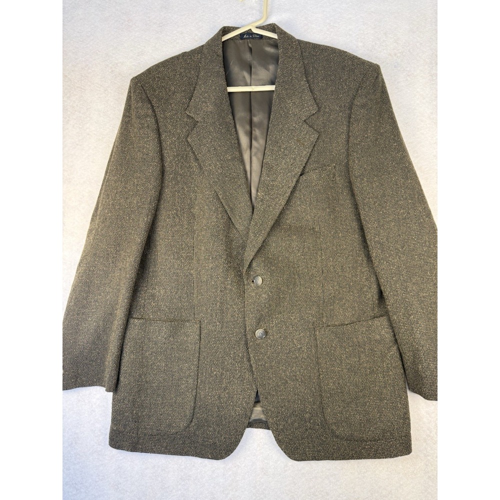 J. Riggings Mens 41R Sport Coat Blazer Brown Tweed 2 Button Lined